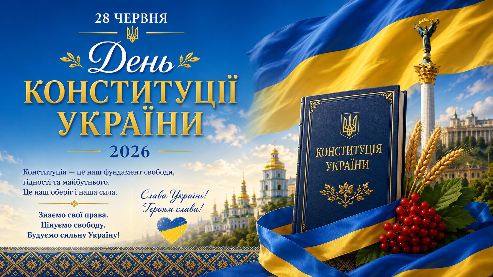 Вітаємо з Днем Конституції України!
